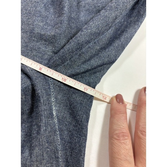 Theory Trouser Jeans Dark Chambray Denim 2 Wide Leg - Picture 4 of 10